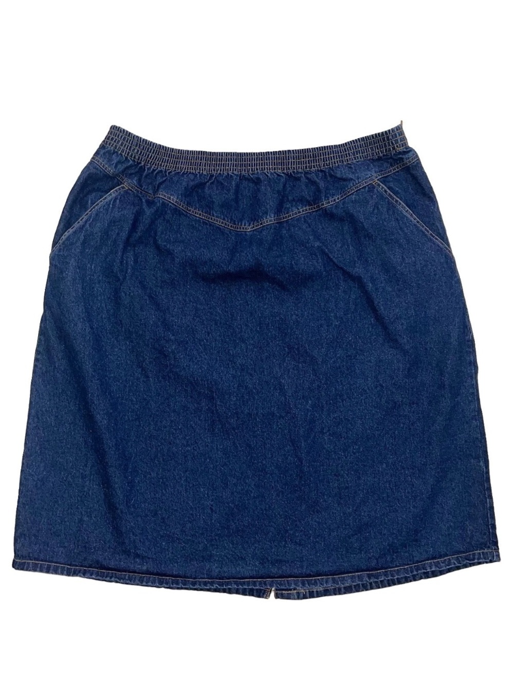 Lady Blair Vintage Plus Sized Pull On Denim Jean Skirt 24W